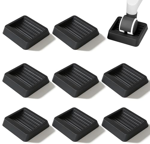 Bed Wheel Stoppers, 8PCS Anti-Sliding Furniture Castor Cups Furniture Wheel Stopper for Office Chair, Rubber Feet Protector Pads for All Wheels of Furnitures, Sofas, Beds, Chairs