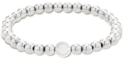 LIEBESKIND BERLIN Damen Beads Armband - Damenarmband - Kugelarmband - 6mm Beads - Elastisches Band