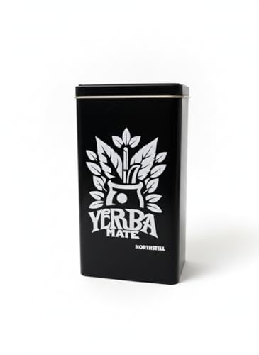 NORTHSTELL Porta Yerba Mate Argentino 500g in Acciaio Inox – Contenitore con Beccuccio Dosatore Antigoccia – Doppia Capacità rispetto ai modelli 250g – Accessorio Mate Argentino