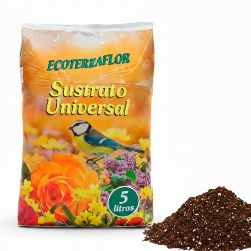 CABLEPELADO - Saco de Tierra para Plantas | Tierra de Cultivo Enriquecida para Interior y Exterior | Formato de 5 litros | Mezcla Nutritiva para Macetas y Jardín | Marrón