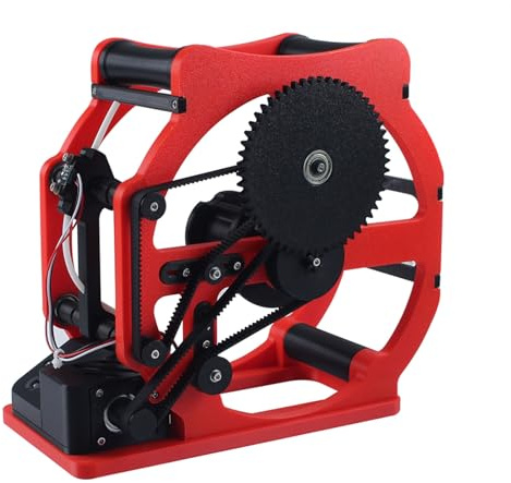Badafaci 3D Industrial Filament Respooler Automatic Spool Winder Machine with Smart Start Stop Welding Thread Winder for PLA PETG ABS TPU Nylon Red
