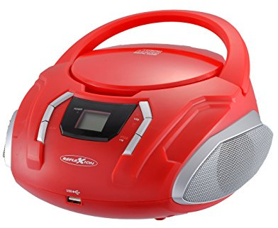 Reflexion CDR2250U RD UKW-Radio mit CD/MP3/USB/AUX-IN rot
