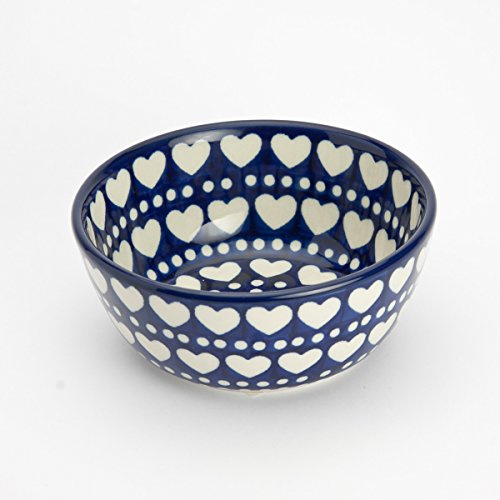 Polish Pottery 12cm Cereal Bowl - Heart to Heart