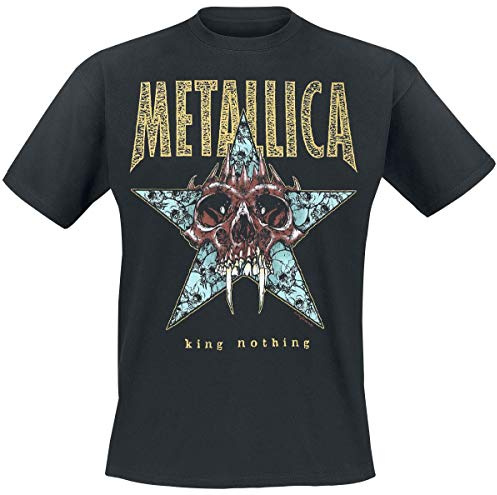 Metallica Men's King Nothing_Men_BL_TS: M Regular Fit Crew Neck Short Sleeve T - Shirt, Black (Black Black), Medium (Manufacturer Size:Medium)