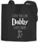 Jutebeutel I love you like Dobby loves socks Geschenk Liebe Moonworks® schwarz 2 lange Henkel