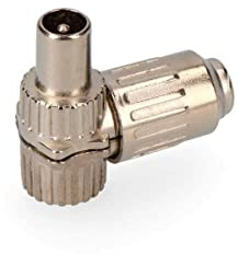 EDM E50040 TV-Stecker, gebogen, Metall, Mehrfarbig, 9,5 mm