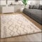 Paco Home Hochflor Teppich Kuschelig Modern Shaggy Flokati Stil Skandi Look Creme, Grösse:120x160 cm