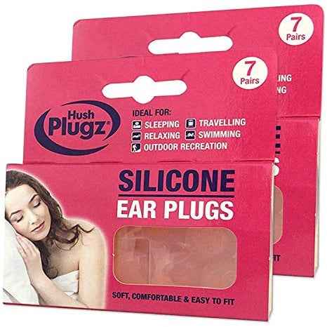 Hush Plugz Silicone Earplugs 7 Pairs (X 2 (14 Pairs))