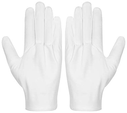 Selizo Baumwollhandschuhe, 3 Paar Weiße Handschuhe Münzhandschuhe für Frauen Männer,Baumwollhandschuhe Neurodermitis Ekzem Trockene Hände Feuchtigkeitsspendende Servieren