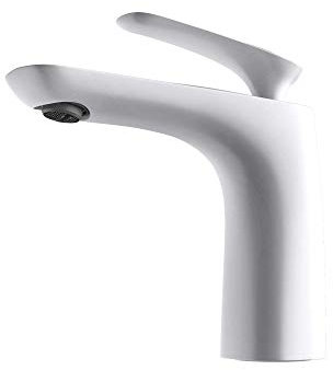 Mai & Mai Robinet Salle de Bain Mitigeur Blanc en Laiton Robinet pour Lavabo Vasque WAM-7201