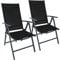 Helo Gartenstuhl Aluminium Hochlehner klappbar verstellbar anthrazit 2er Set