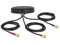 Delock LTE MIMO Dualband WLAN 802.11 ac/ax/a/h/b/g/n Antenne 3 x SMA Stecker RG-174 1 m Schraubmontage outdoor schwarz