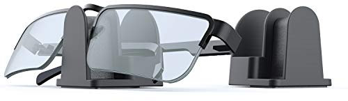 sciuU Brille Sonnenbrillen Halter, [2 Stück] Wandhalterung/Schreibtischständer/Autohalterung für Brillen, Eyewear Storage Organizer, 3M-Klebstoff Montage - Schwarz