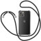 SAMCASE Coque avec Cordon pour iPhone 13, Transparent Silicone Collier Réglable Téléphone Étui Portable Lanière Housse - Noir