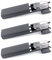 MMOWW 3er-Pack Lesebrille Damen und Herren Tragbare Ultraleichtem TR90 Lesehilfe Halbrand Metallbrille mit Brillenetui（schwarz, +2,5）