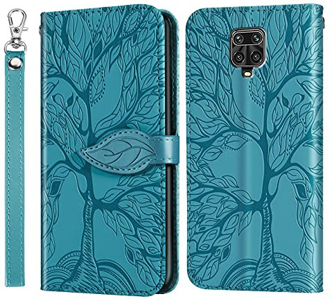 Succtopy - Funda para Xiaomi Redmi Note 9S / Note 9 Pro MAX, Folio Piel sintética magnética con Tapa, Funda Redmi Note 9S, Funda Protectora de teléfono Redmi Note 9S, Color Azul