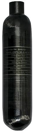 TUXING HPA Paintball-Tank-Luftsystem aus Kohlefaser, 0,42 l, 4500 psi Kohlefaser-Lufttank für PCP Paintball Scuba SCBA