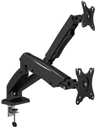 Tupavco TP1706 Monitorständer mit Gasfeder, voll einstellbare Bewegung (drehbar/neigt/schwenkbar), VESA-Tischhalterung, bis zu 81,3 cm (32 Zoll)