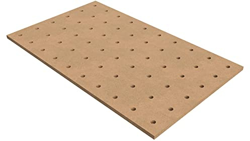 MFT Lochplatte MDF 19 mm – Werkbank Arbeitsplatte mit 100 mm Lochbild – CNC Aufspannplatte 20mm Loch für Multifunktionstisch & Werkstatt (Basisraster, 100 x 60)
