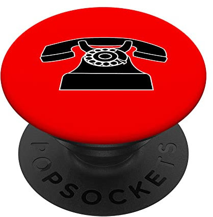 Altmodisches 50er Jahre Telefon, Wählscheibe Kunst Retro Art PopSockets Klebender PopGrip