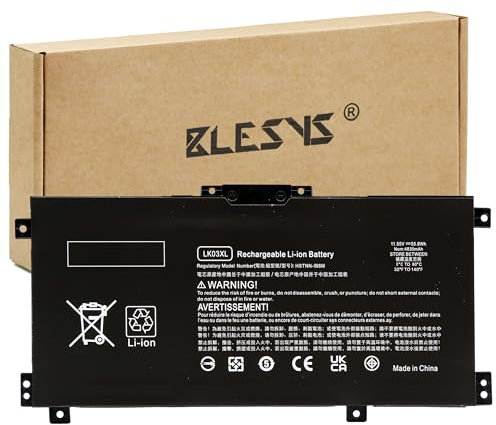 BLESYS Batterie pour HP Envy X360 17-ce1002nf 15-cn0004nf 15-cn0009nf 15-bp120nf 17-bw0xxx 15-cn0xxx 17-ce0xxx 15-bp0xx 15-bp1xx 15-CN 17-ae 17-ce 15-BP 15-bq 15-CP 15-CR Serie