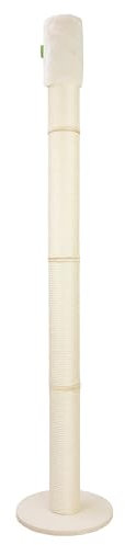 Kratzbaumland Woody-Deckenspanner Kratzbaum mit 15 cm Premium-Sisalstämme (260-270 cm)(Sisalfarbe Natur)(Creme - Edelplüsch)
