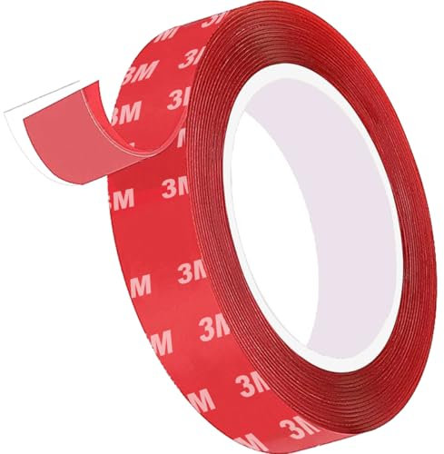 Doppelseitiges Klebeband Extra Stark Transparent, Doppelseitiges Klebeband Wasserfest 2,5cm x 5m, Wiederverwendbares Multifunktionales Doppelseitiges Klebeband Ablösbar