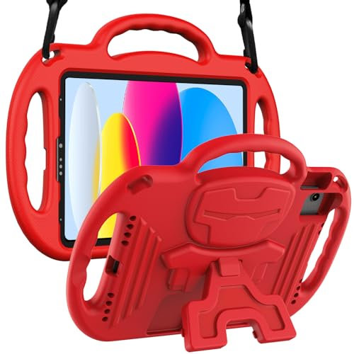 LTROP Funda infantil para iPad de 11ª generación (A16) 2025/10ª generación (10.9 pulgadas, 2022) con correa para el hombro, funda duradera y ligera con asa, a prueba de niños, para iPad de 11ª/10ª