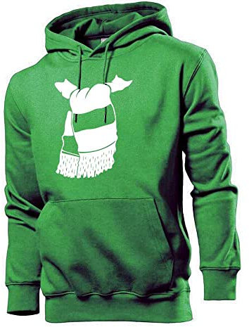 Generisch Fanschal in Farbe deines Vereins Männer Hoodie Sweatshirt Grün L