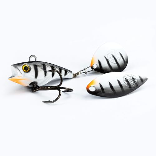 LMAB Good Vibe Jigspinner, mit Wechsel Blade, Jig Spinner zum Angeln, Barsch & Hecht Spinjig