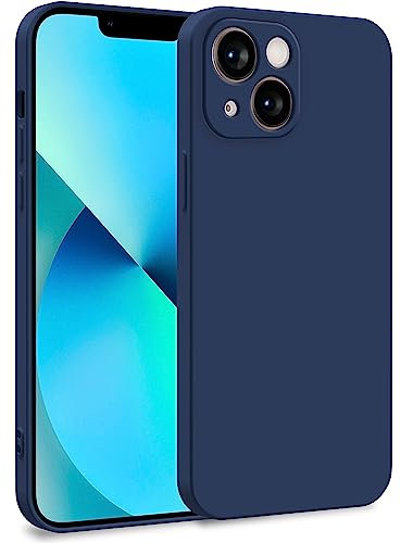 MyGadget TPU Case for iPhone 13 Mini - Cover Dual Layer with Camera Protection | Inner Lining - Soft Touch Rubber & Anti-Scratch Shell Dark Blue