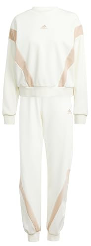 adidas Damen Laziday Track Suit Trainingsanzug, Off White, L