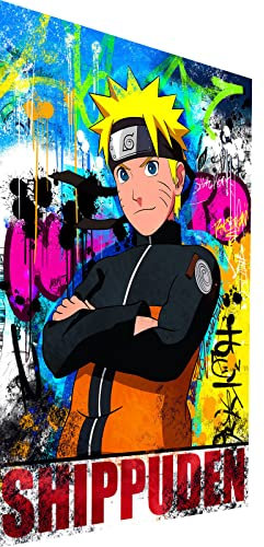 Magic Canvas Art Naruto Anime Leinwandbild 1- teilig Hochwertiger Kunstdruck Wandbilder – B8407, Material: Leinwand, Größe: 80x40 cm