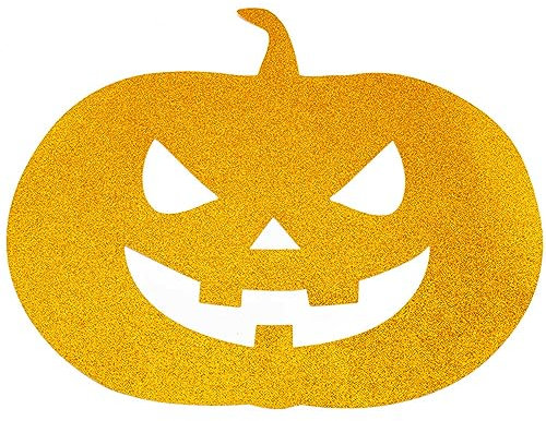 Chaks Halloween Glitzer 4er Tischset Kürbis - 40 x 37cm | Orange - Platzset