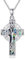 YAFEINI Kreuz Kette S925 Sterling Silber Abalone Muschel Baum des Lebens Halskette Anhänger Kreuz Schmuck für Damen(Zeit)