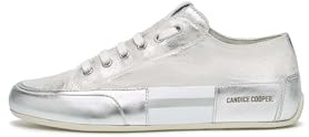 Candice Cooper Rock Patch S-Sneakers aus Leder, Silber 38