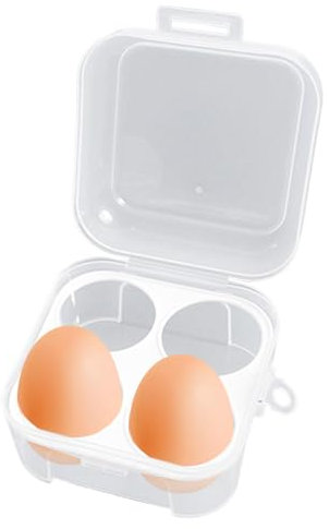 Scatola portauova a 4 cinghie - Portauova antiurto con coperchio, portauova per escursionista, carrello portatile per uova, vassoio per uova per campeggio all'aperto, picnic, viaggi