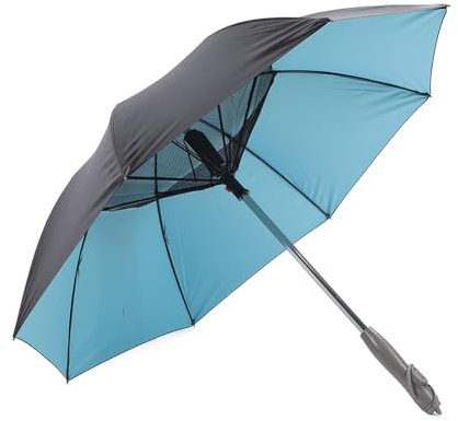 Sxhlseller Parapluie 3 en 1 avec Ventilateur et Brumisateur – Parapluie Solaire Rechargeable à Long Manche avec Fibre de Verre 190T, 8 Baleines pour le Refroidissement d'été, 85 X