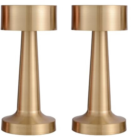 Mineup Touch Lampe Kabellos, 2 Stück LED Tischlampe Kabellos, Tischleuchte Touch Dimmbar mit 3 Modi, 2000mAh Tischlampen, Wiederaufladbar Warme Lichtfarbe Tischleuchte für Nachttisch Schlafzimmer
