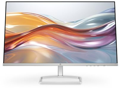 HP Series 5 27 inch FHD White Monitor - 527sw,27inch(68.6 cm),FHD(1920 x 1080),300 nits,Integrated Speakers, Eye Ease,Anti-Glare,3.2kg