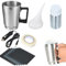 Scheinwerferreiniger und Restaurator -Kit, Scheinwerferrestaurant -Kit, Restaurations -Restaurations -Kit für Auto -Scheinwerfer mit Atomisierungsbecher, Reparaturflüssigkeit und Sandpapier, Objektiv