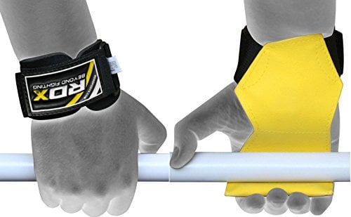 RDX Weight Lifting Hooks Straps Pair, Neoprene Wrist Wrap Support Non Slip Rubber Coated Grip Deadlift Powerlifting Chin Pull Up Exercise Fitness Training Bodybuilding Gym Workout Men Women