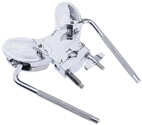 Solide Aluminium-Legierung Drum Rack Klemme, Doppel-Tom-Halterungsständer, galvanisierte Trommelhalterung, rostbeständiges Design, perfekt als Ersatz für Doppel-Tom-Trommel-Set
