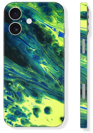 Skin Wrap for iPhone 16, 16 Plus, 16 Pro, 16 Pro Max, Protective Film Compatible with iPhone 16 Series, Phone Stickers Decal Cover for Back, Camera, Frame (Green, for 16)