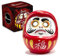 Samsara DARUMA Amulette porte-bonheur japonaise originale en porcelaine, colore l'œil et exprime un souhait - Cadeau de Noël pour homme, femme et enfant (rouge - bonheur)