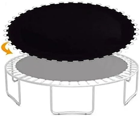 Trampolinmatte 3,6 m mit stabilen V-Ringen, verstärkt und UV-beständig für Sicherheit, inklusive Karabinerhaken und Handschuhen, Ersatzmatte für Trampolin (ohne Federn)