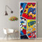 Türtapete Selbstklebend 90X200 cm Türaufkleber 3D Türfolie Selbstklebend Graffiti Manga Klebefolie Tür Türposter Tür Folie PVC Wasserfest Wandbild für Schlafzimmer Wohnzimmer Bad Tür Tapete -MT1075