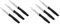 Arcos Lot de 6 Couteaux d'Office. Lame 100 mm Acier Inoxydable. Manche Polypropylène. Couteaux de Cuisine Éplucheurs. Compatible Lave-Vaisselle. Série Nova. Couleur Noire