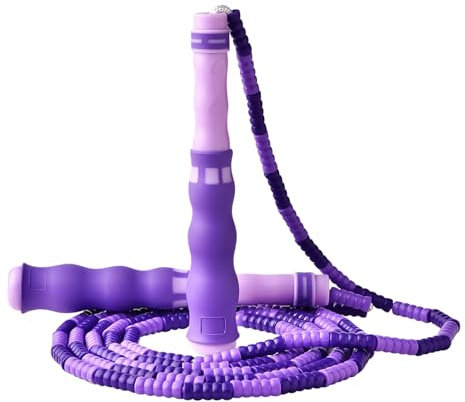 Springseil mit Perlen für Erwachsene, verstellbar, 2,4 m, Werkzeug mit ergonomischen Griffen für Gewichtsverlust in der Turnschule