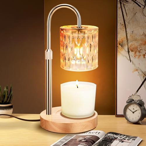 Aromatic Candle Lamp, Adjustable Height,4 Adjustable Brightness Levels | with Timer,Dimmable, Gift for Her, House Warming, Birthday Present, Modern Home Decor